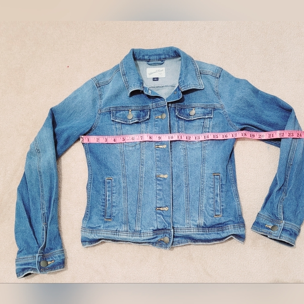 Universal Thread Goods Co Women’s Trucker Jacket Button Front Blue Size XS - Picture 6 of 9